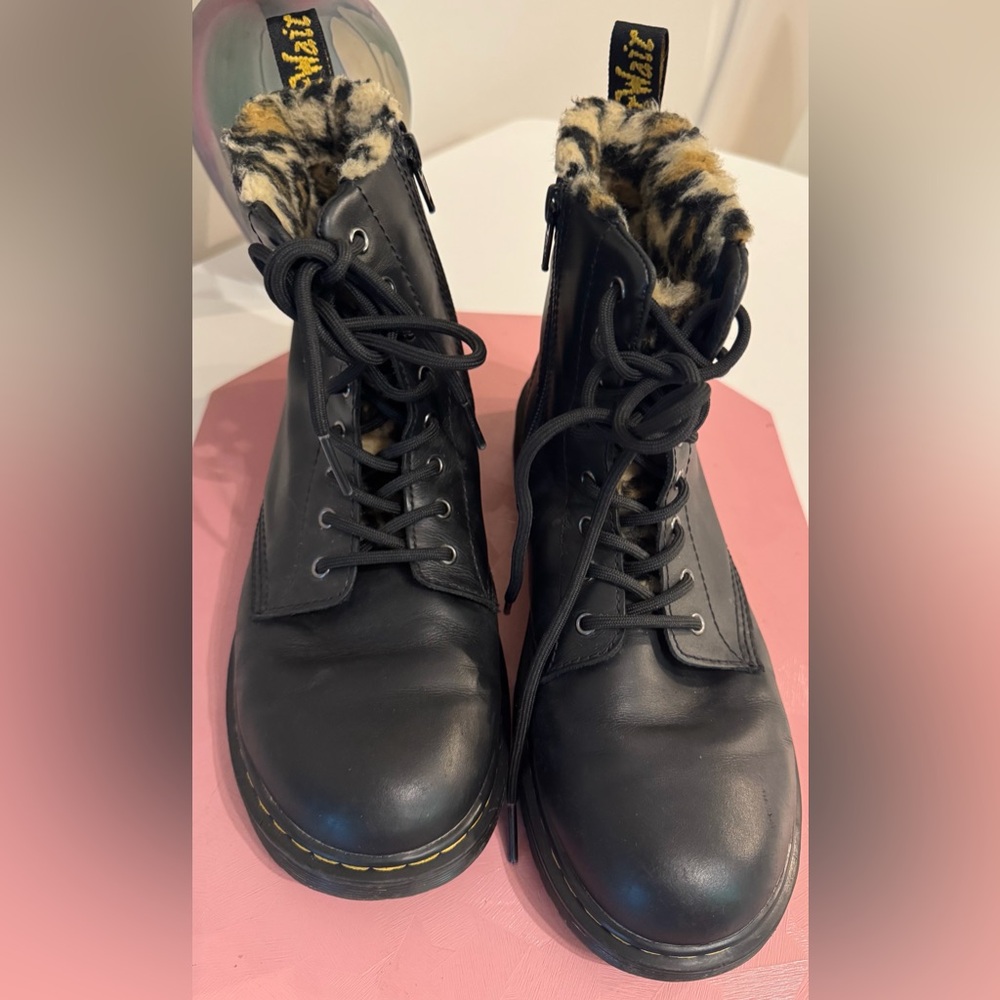 Dr. Martens AirWair Black Leather Ankle Boots size 38 or Size 7 US